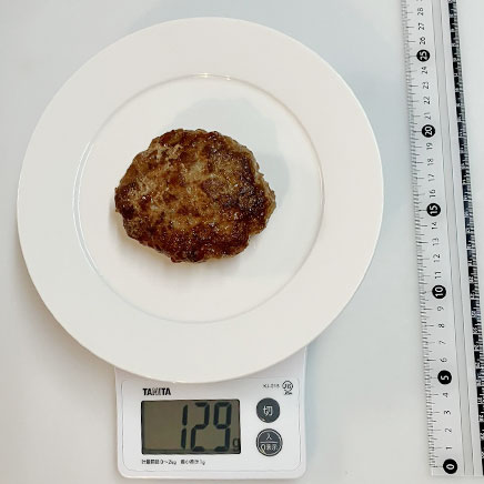 1個分の豚肉ハンバーグ
