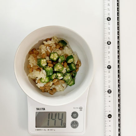 小丼1杯分の納豆オクラ丼