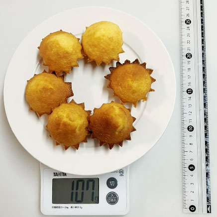 6個分の米粉のマドレーヌ