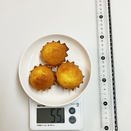 3個分の米粉のマドレーヌ