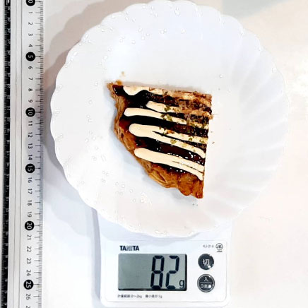 1/4枚分のえのきのお好み焼き