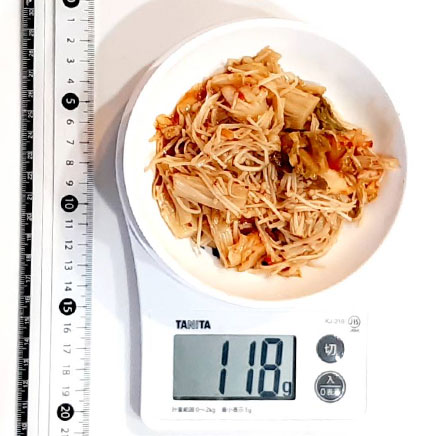 深皿(小)1皿分のえのきのキムチ和え