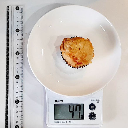 1個分のクランブルマフィン