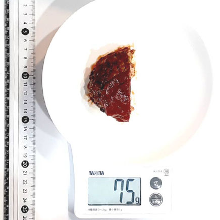 1/2個分のケチャップハンバーグ