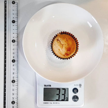 1個分のチーズケーキマフィン