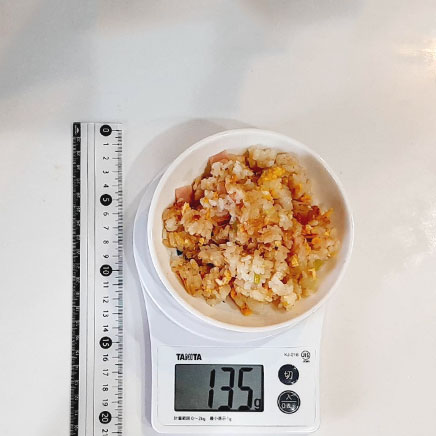 深皿(小)1皿分のハムチャーハン