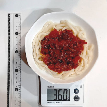 深皿(中)1皿分のミートソースうどん