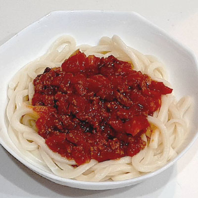 ミートソースうどん