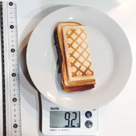 食パン1枚分のミートソースのホットサンド