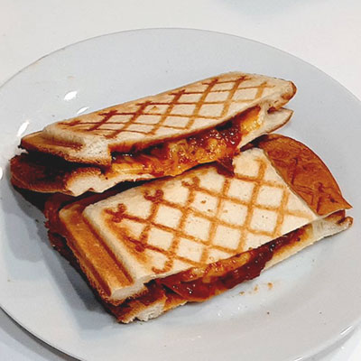 ミートソースのホットサンド