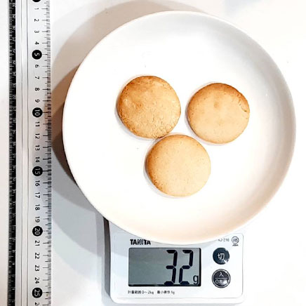 3枚分のメープルクッキー