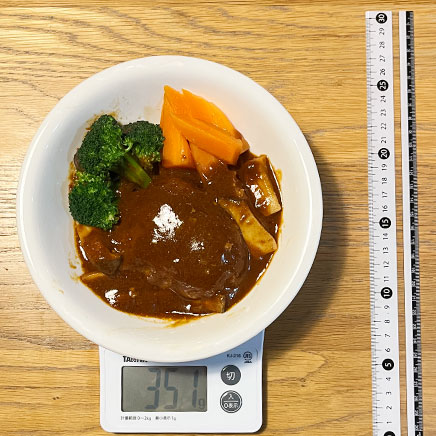 深皿(中)1皿分のシチューハンバーグ