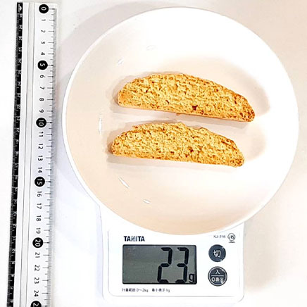 2個分の米粉のビスコッティ