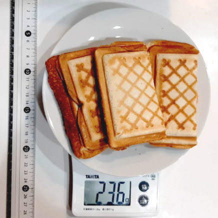 食パン3枚分の明太子ホットサンド