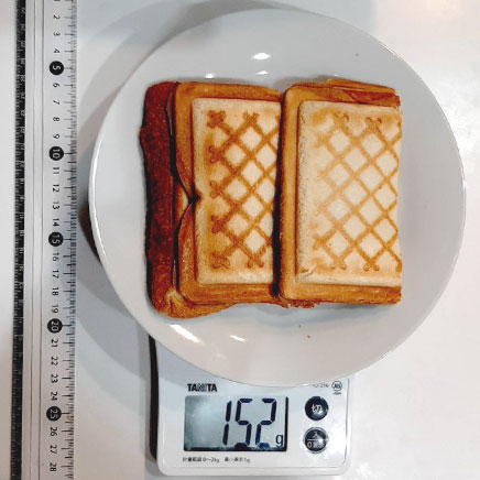 パン2枚分の明太子ホットサンド