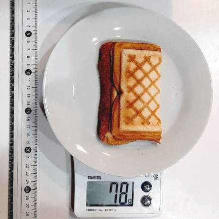 食パン1枚分の明太子ホットサンド