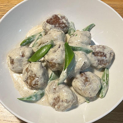 ミートボールのクリーム煮