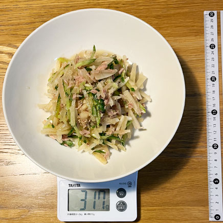 深皿(大)1皿分のヤーコンサラダ