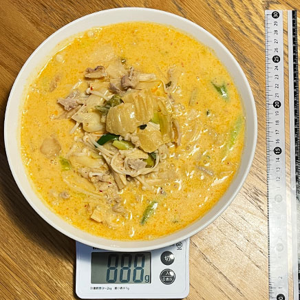 深皿(大)1皿分の豆乳キムチスープ