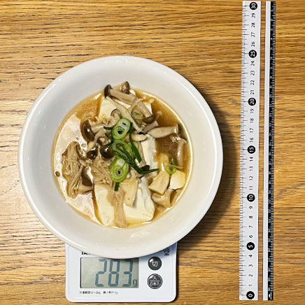 中鉢1杯分の豆腐のきのこあんかけ