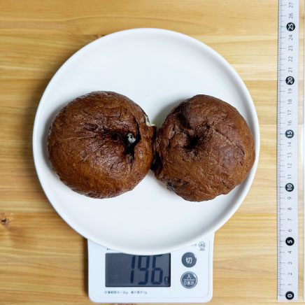 2個分のティラミスベーグル