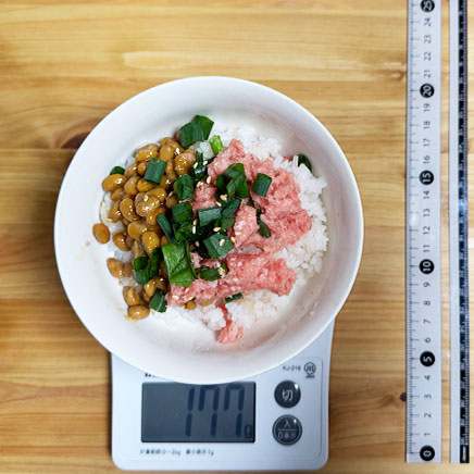 小丼1杯分のネギトロ納豆丼