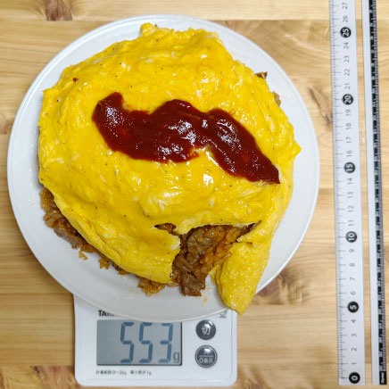 大皿1皿分の牛肉のオムライス