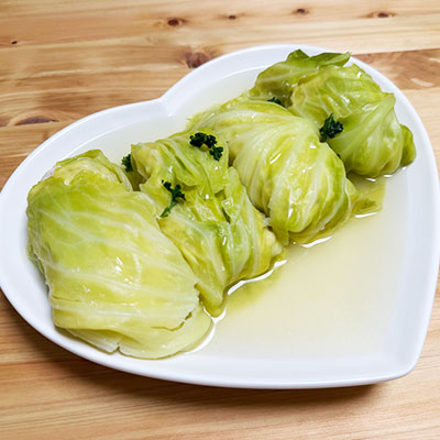 鶏ひき肉のロールキャベツ