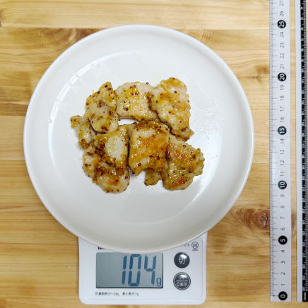 深皿（中）1皿分の鶏肉のハニーマスタード焼き