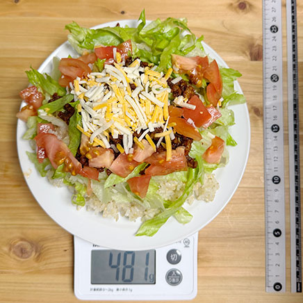 中皿1皿分の玄米タコライス