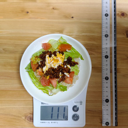 深皿（小）1皿分の玄米タコライス