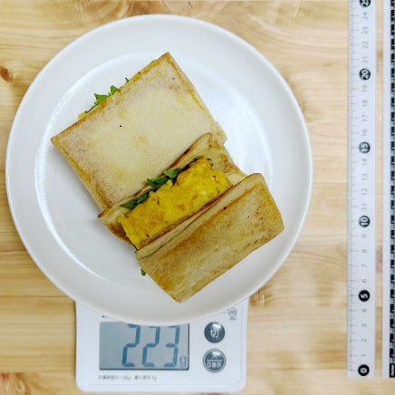 2個分の高野豆腐のサンドイッチ