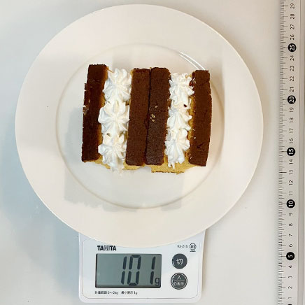 2個分のクリームカステラ