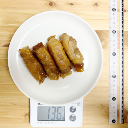 4本分の高野豆腐の肉巻き