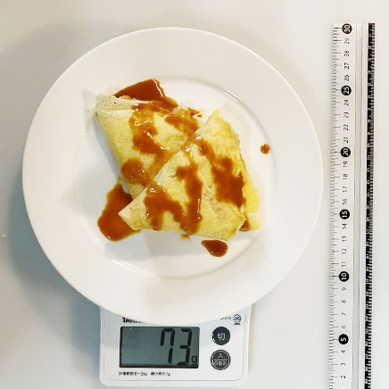 2枚分の塩キャラメルクレープ