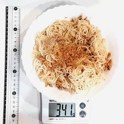 中皿1皿分のツナのそうめんチャンプルー