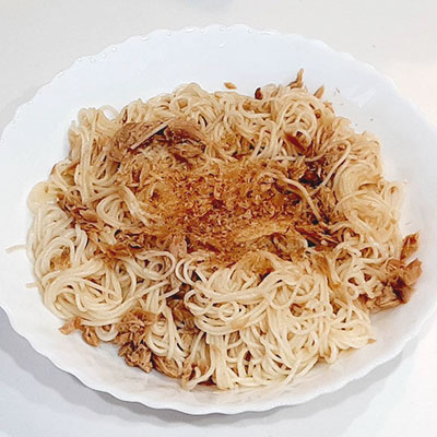 ツナのそうめんチャンプルー