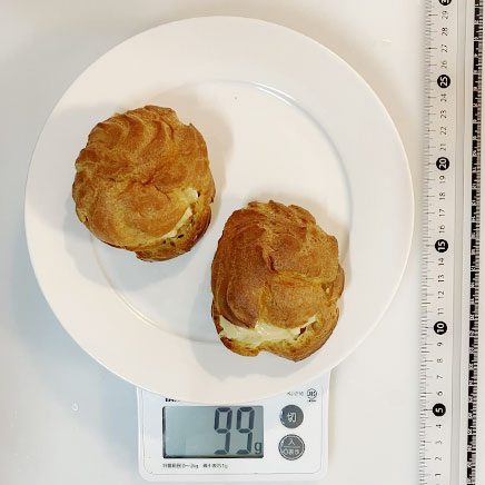 2個分の豆乳シュークリーム