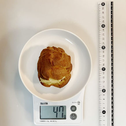 1個分の豆乳シュークリーム