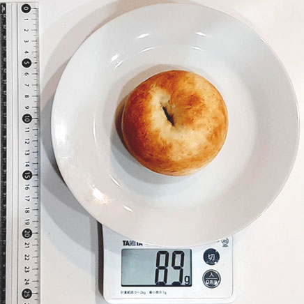 1個分の明太子ベーグル