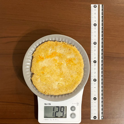 1枚分のオートミールチーズナン