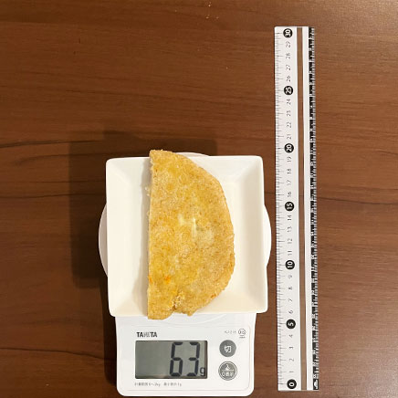 1/2枚分のオートミールチーズナン