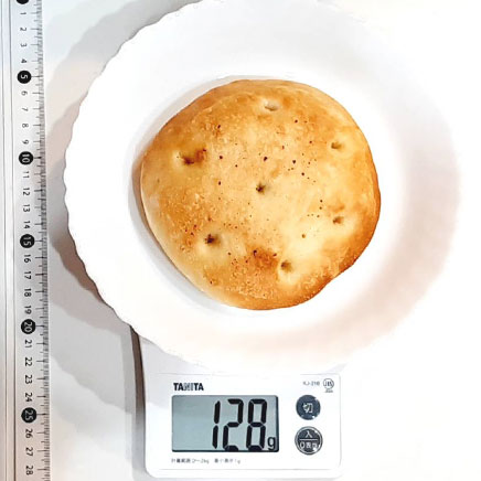 1個分の米粉のフォカッチャ