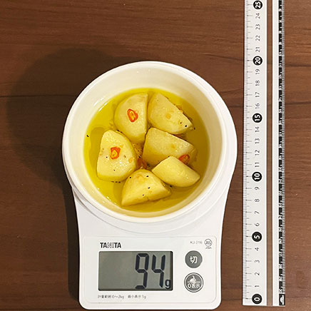 小鉢1杯分のじゃがいものアヒージョ