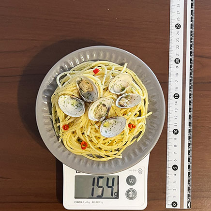 小皿1皿分のはまぐりのペペロンチーノ