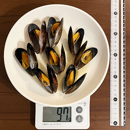 8個分のムール貝の酒蒸し