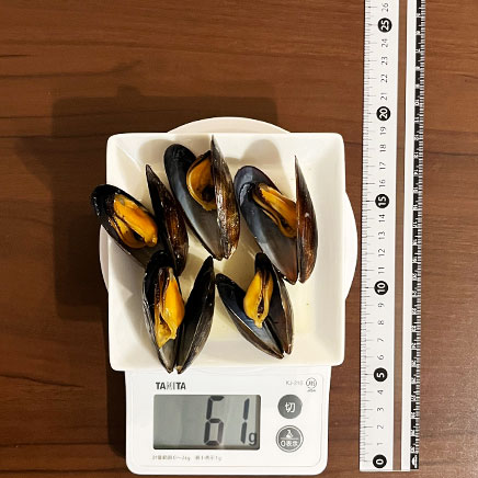 5個分のムール貝の酒蒸し