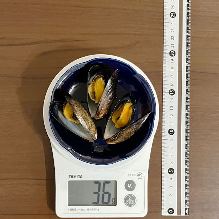 3個分のムール貝の酒蒸し