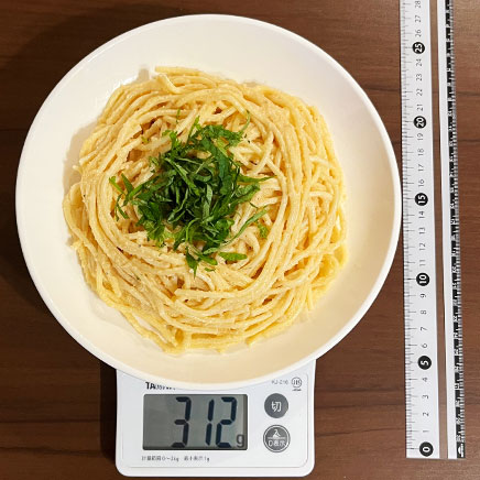 深皿（中）1皿分・1人前の明太子の冷製パスタ