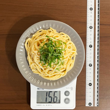 小皿1皿分の明太子の冷製パスタ